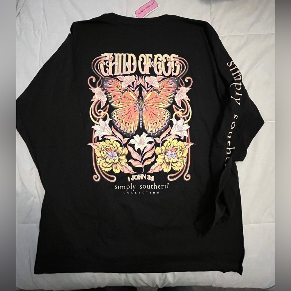 Simply Southern “Child of God” T-shirt. Black. Size Large